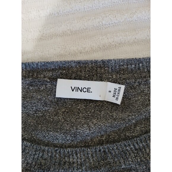 Vince Womens Sweater Gray Soft Linen Rayon Blend Lightweight Pullover Small - Picture 14 of 15